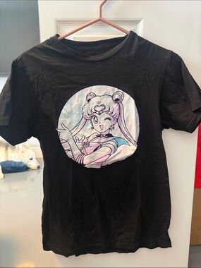 Black Sailor Moon Graphic Kids Tee